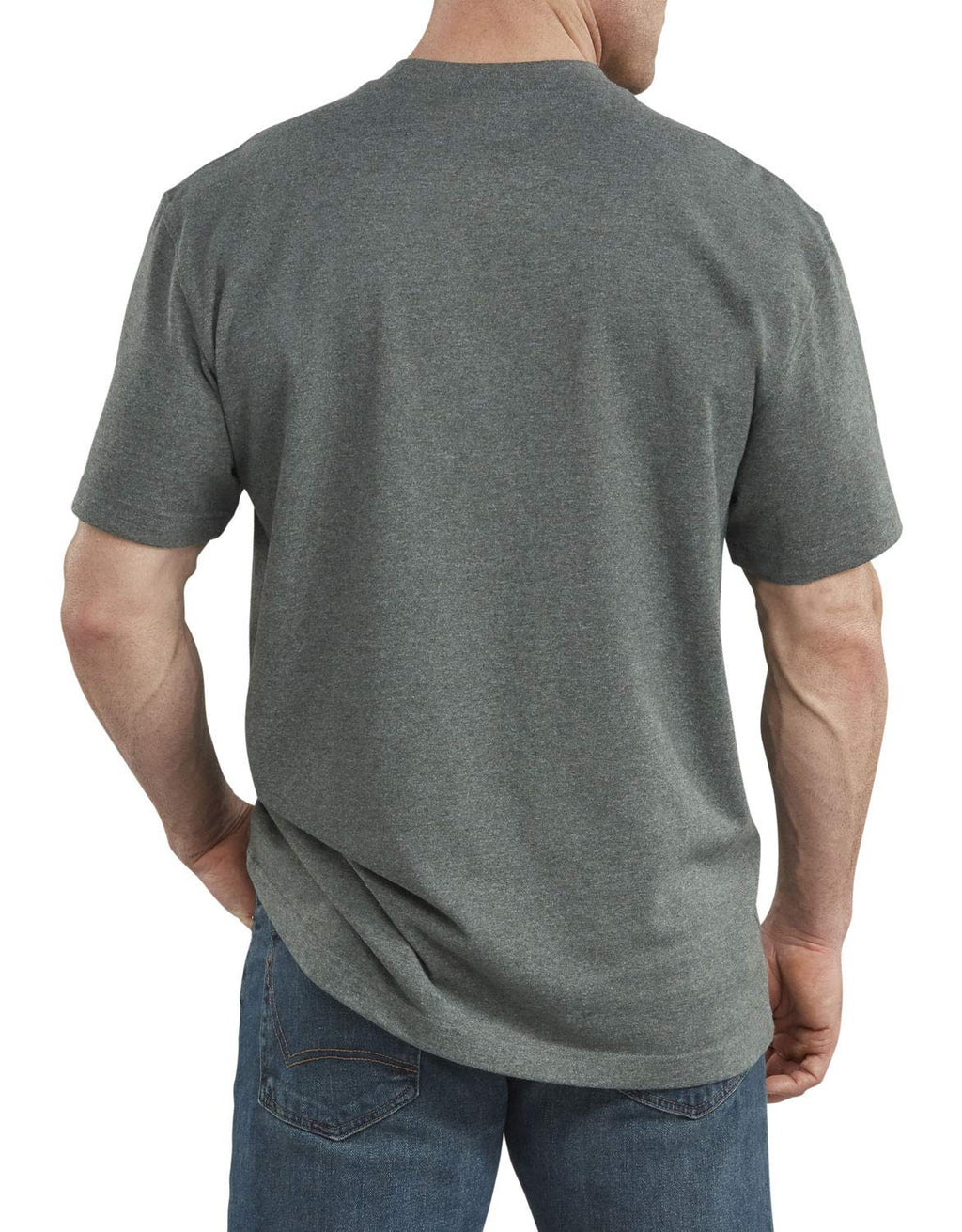 Dickies Men's Big & Tall Heavyweight Crew Neck Short Sleeve Tee Big, Hunter Green Heather, X-Large Tall