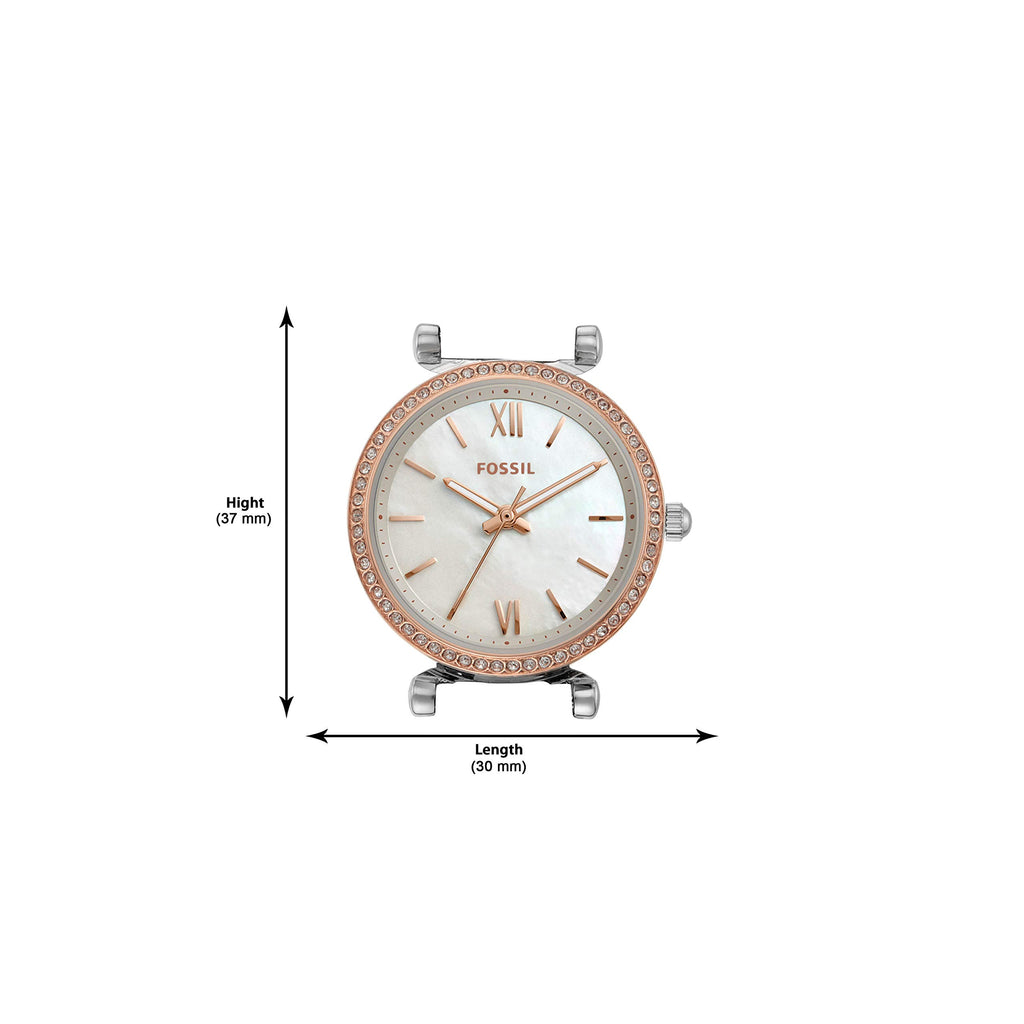 Fossil Women's Carlie Mini Quartz Stainless Steel Three-Hand Watch, Color: Rose Gold/Silver (Model: ES4649)