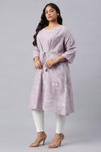 W For Woman Women'S Cotton Regular Kurta (22Auw18094G-118640_Lilac