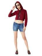Miss Chase Womens Solid Round Neck Full Sleeve Sweatshirt (MCAW19SWT01-87-564-05, Classic Maroon, L)