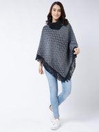 Pivl Wool Blend Striped Poncho for Women