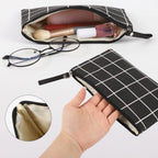 SUMAJU 2 Pcs Small Cosmetic Bag, Multi-Function Canvas Cosmetic Pouch Small Zipper Pouch Makeup Bag Purse Pouches Cute Makeup Po