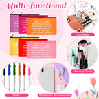 20 Pieces Cosmetic Bag for Women, Roomy Makeup Bags with Zipper Toiletry Bag Pouch Travel Packing Accessory Organizer Gifts, 7 x