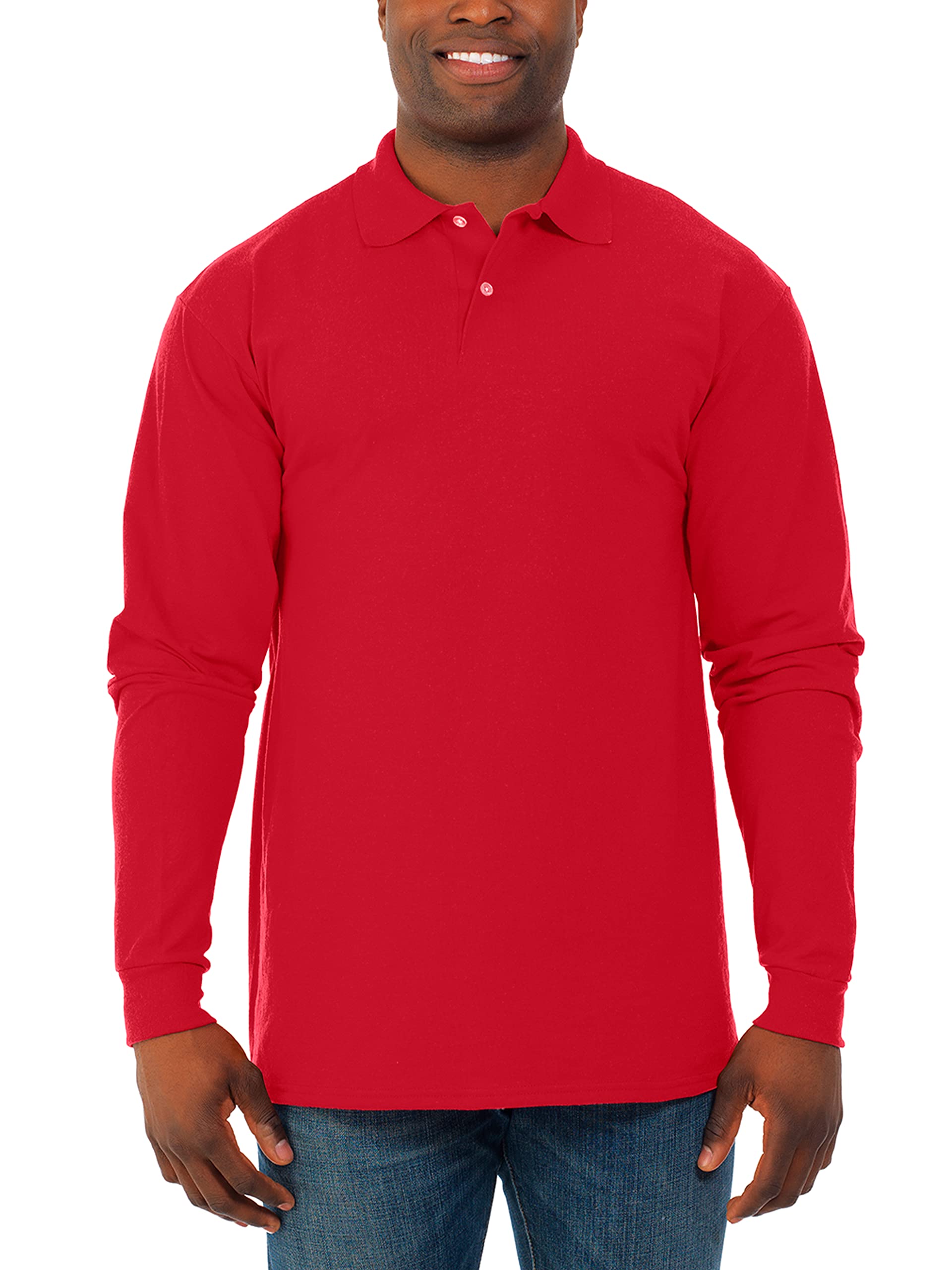 Jerzees Mens SpotShield Stain-Resistant Polo Shirt, X-Large, True Red