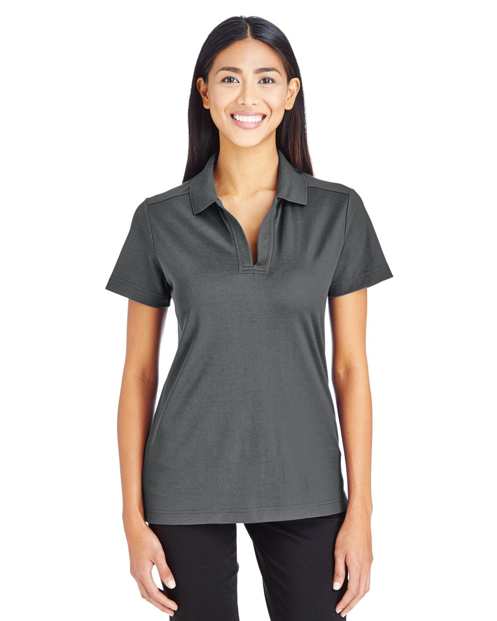 crownLux Performanceadies Plaited Polo - gRAPHITE - XS(D0102H7N9M2)