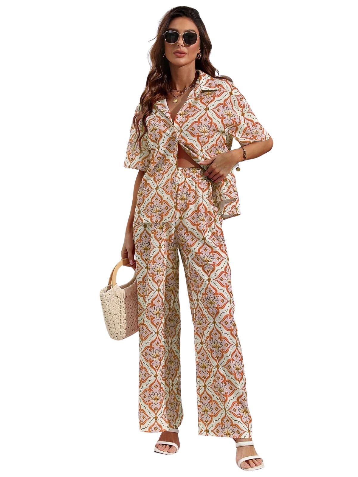Leriya Fashion Rayon Kurta Set For Women || Ethnic Co Ord Set || Printed Kurti Pant Set For Girls || Casual Kurti Set || Co Ord 