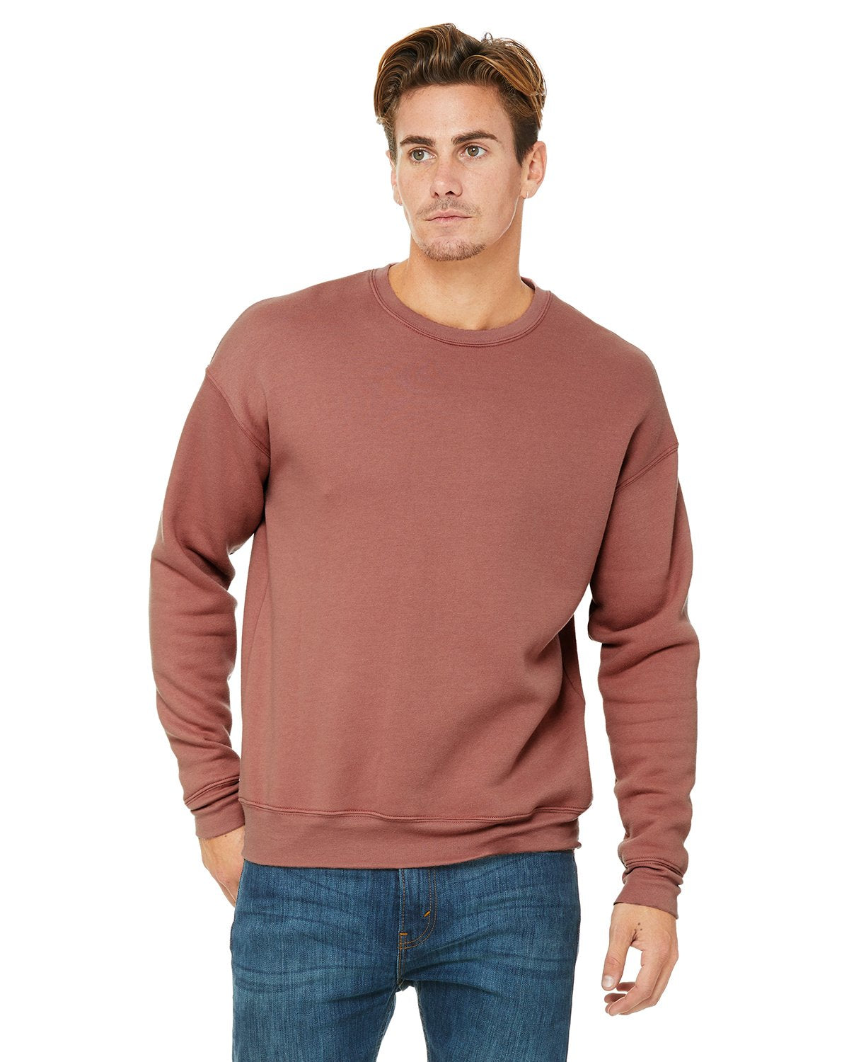 Unisex Drop Shoulder Fleece - WHITE - XS(D0102H7W9Y6)
