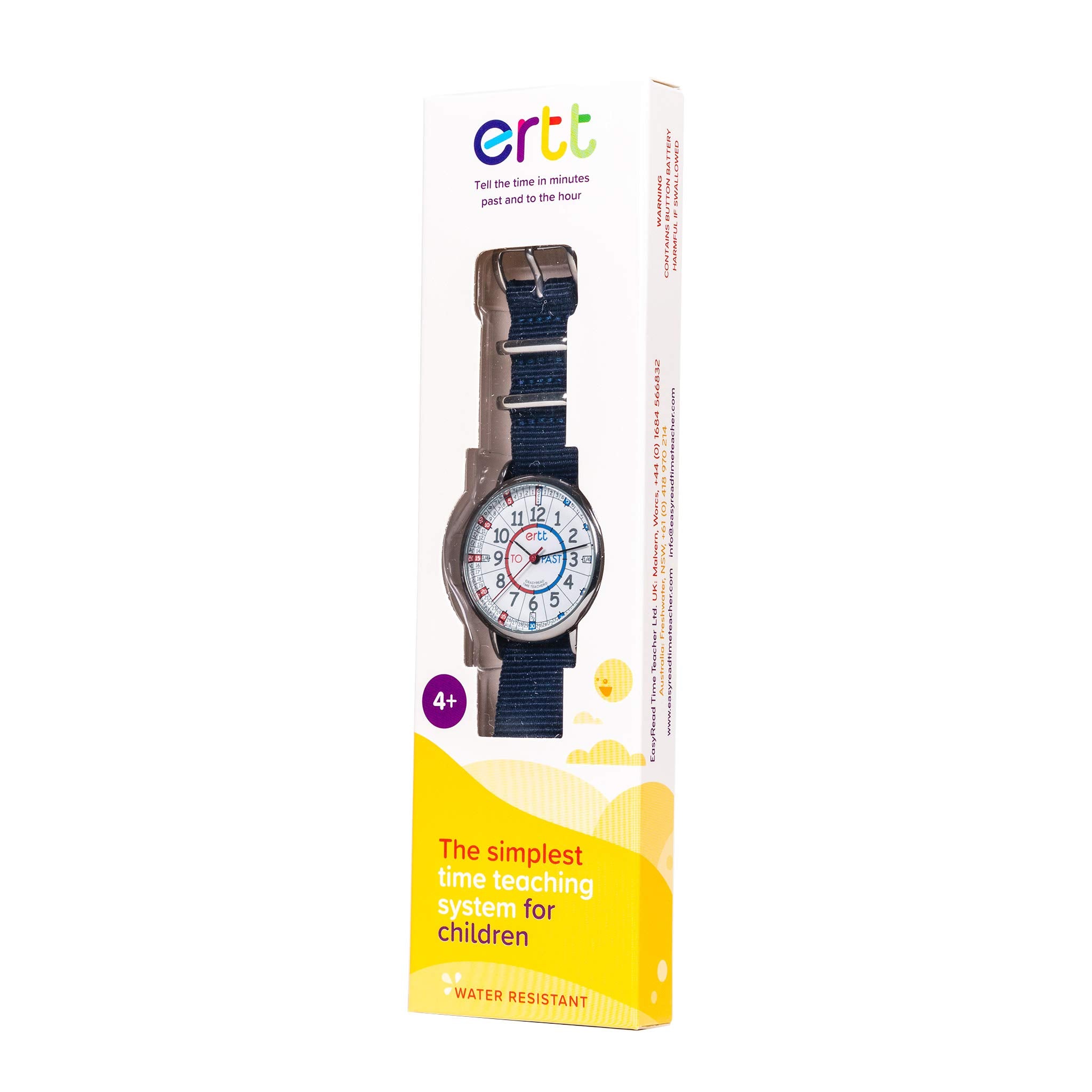EasyRead Time Teacher Kids Analog Watch - Girls & Boys Teaching Watch - Tell The Time Childrens Watch - 3 Step Time Teacher Kids