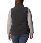 columbia Womens Benton Springs Vest, charcoal Heather, 1X Plus