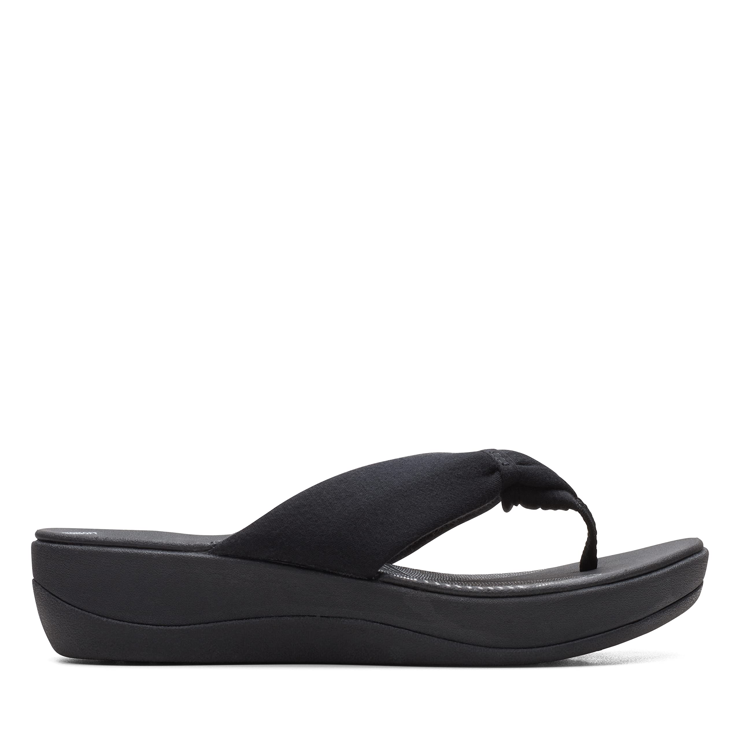 Clarks Women's Casual Sandal, Black/Black, 8
