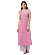 Stylum Women'S Lehariya Printed Rayon A-Line Kurta (Kanalpink34_Pink, Xs)