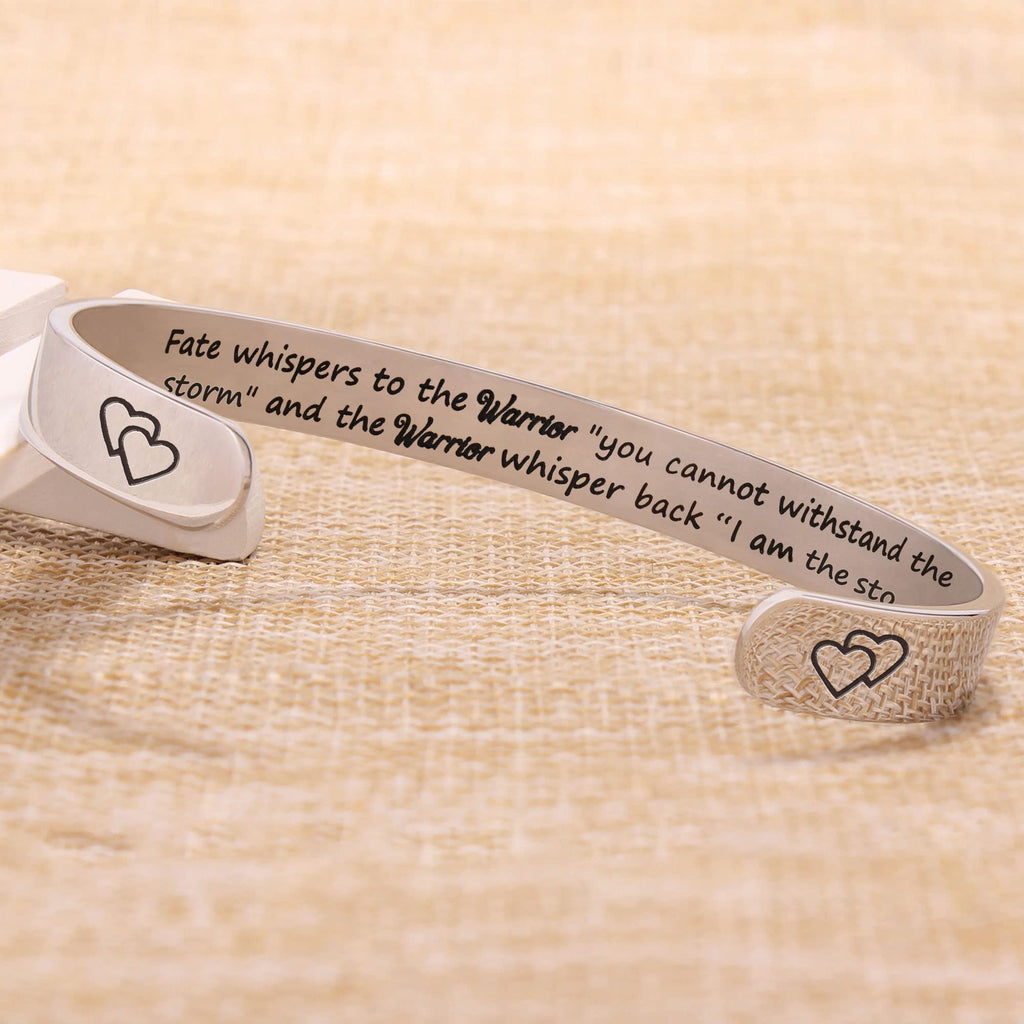 Btysun Inspirational Bracelets for Women Motivational Gifts for Her Warrior Encouragement Birthday Cancer Survivor Gifts for Fri