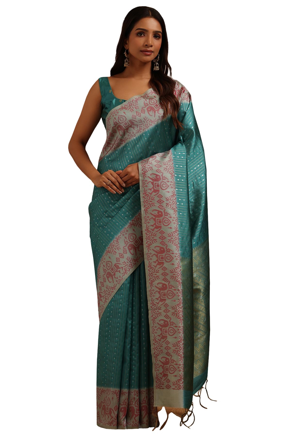Soch Women Tussar Zari Woven Saree