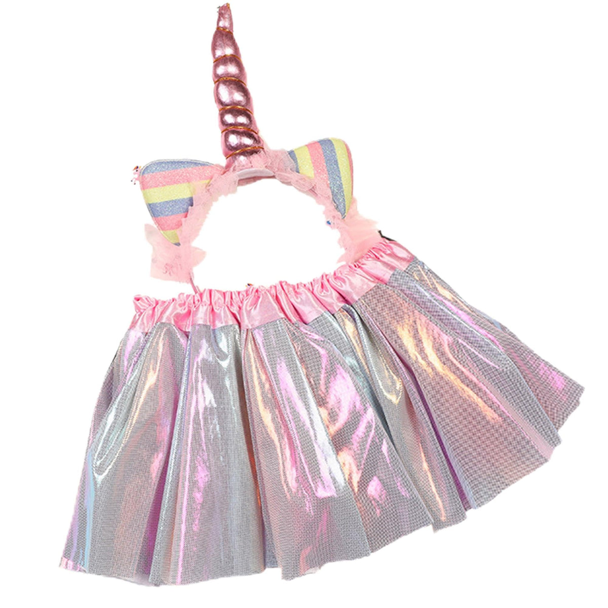 Babymoon Set Of 2 Glittering Princess GirlS Tutu Skirt With Headband | Baby Photoshoot Props | 38 Years | Grey 0-24