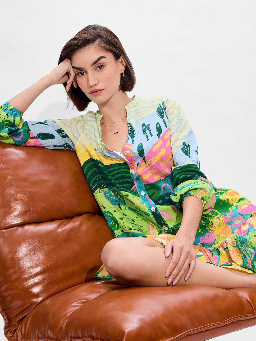 The Souled Store Landscape Women And Girls Long Sleeves Dress