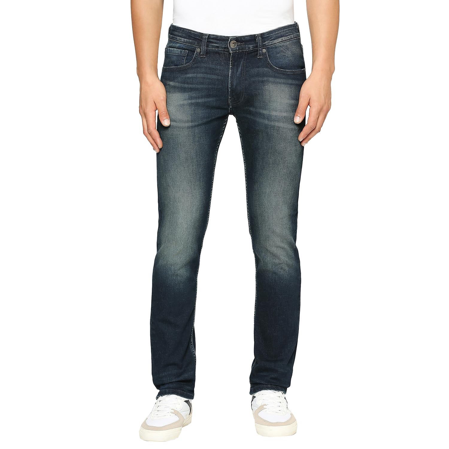 Pepe Jeans MenS Slim Mid Rise Jeans (Pm206829Q03_Dark Used_30), Dark Blue
