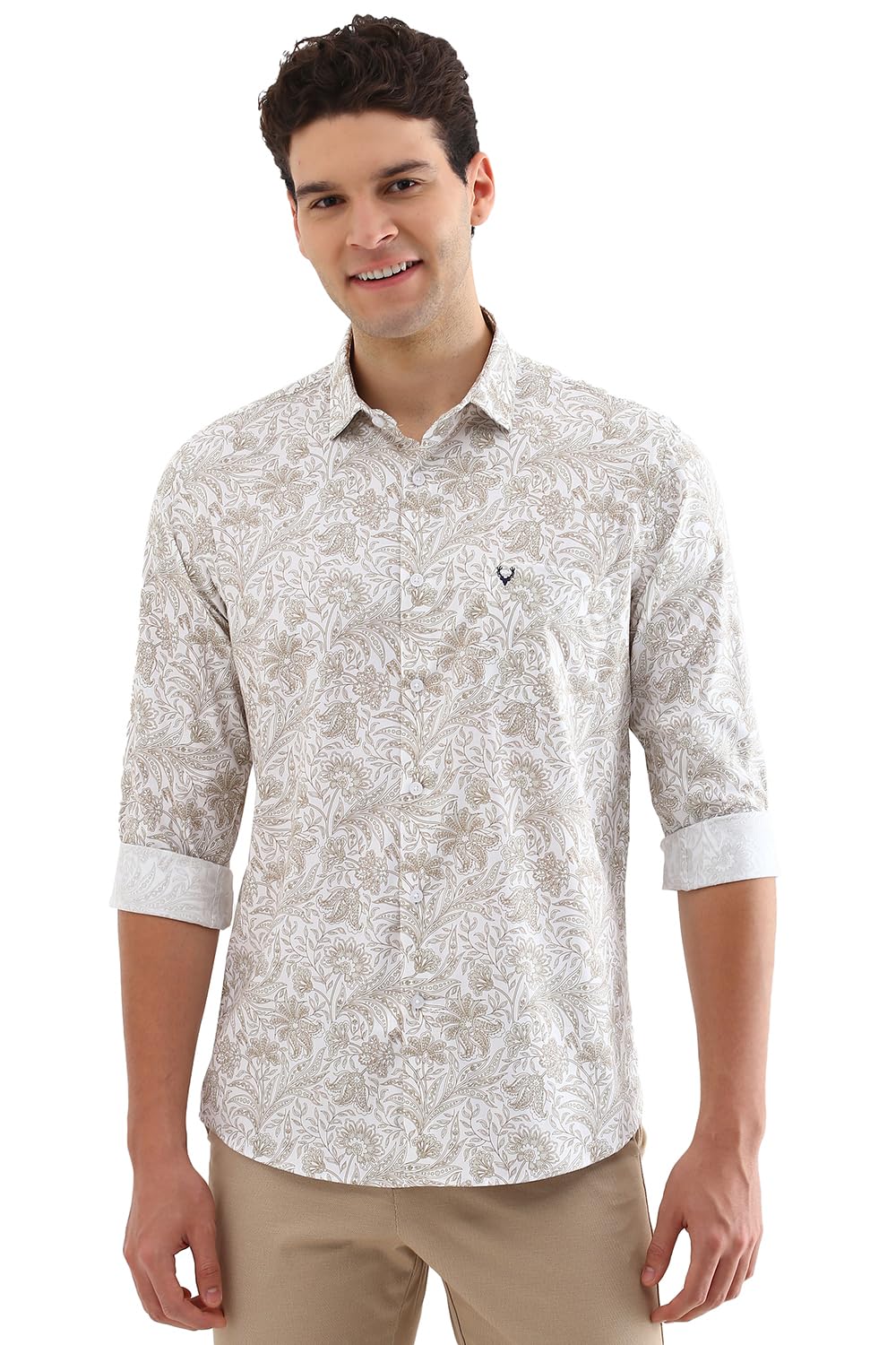 Allen Solly Men Slim Fit Printed Cotton Shirt