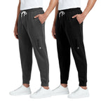 XYXX Mens Cotton Modal Joggers - Relaxed Fit, Antimicrobial, High Stretch, Sweat Absorbent Solid Ace Loungewear with Zippered P