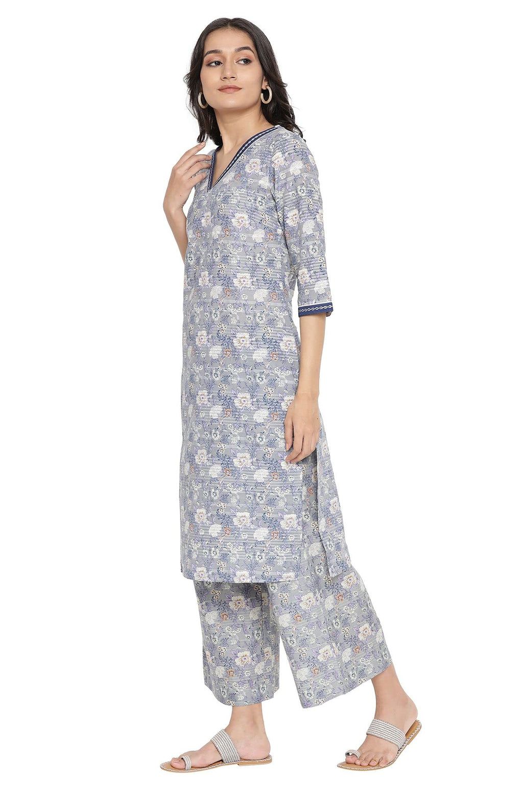 Aurelia Womens Cotton Kurta & Palazzo