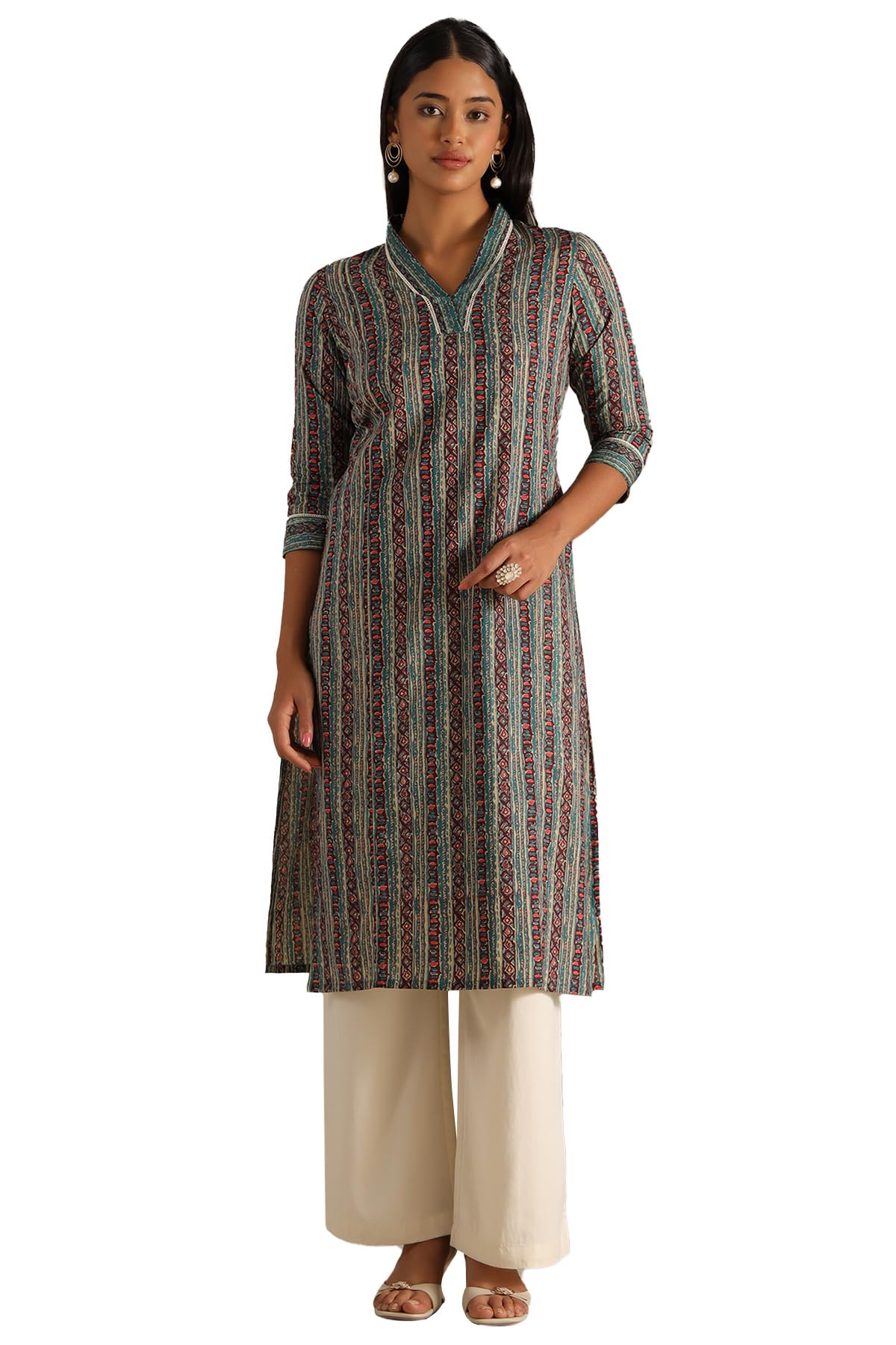 Soch Women Cotton Geometric Print Kurta