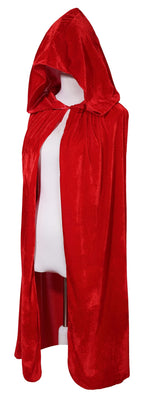 Crizcape Kids Costumes Capes Cloak with Hood for Halloween Party 5-7 Years Red