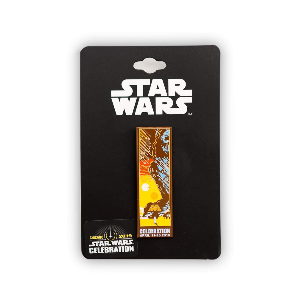 Star Wars A New Hope Movie Poster Enamel Pin | Exclusive Star Wars Collectible Pin | Artwork By Eric Tan | 2 Inches Tall
