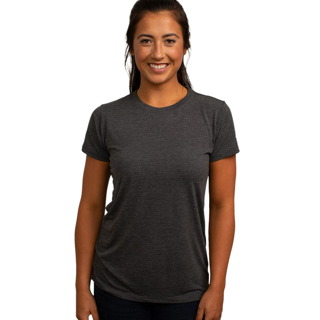 Bamboo Crew Tee - Charcoal Heather by Cariloha for Women - 1 Pc T-Shirt (S)