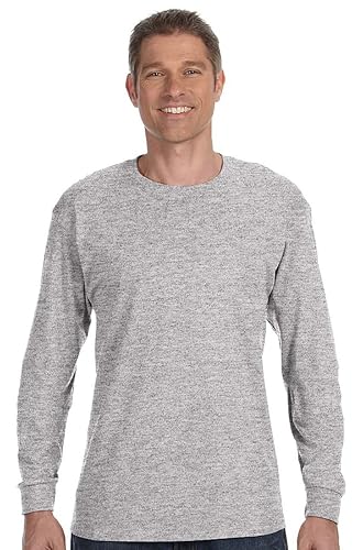 Unisex 61 oz Tagless Long-Sleeve T-Shirt - ASH - S(D0102H7NHIJ)