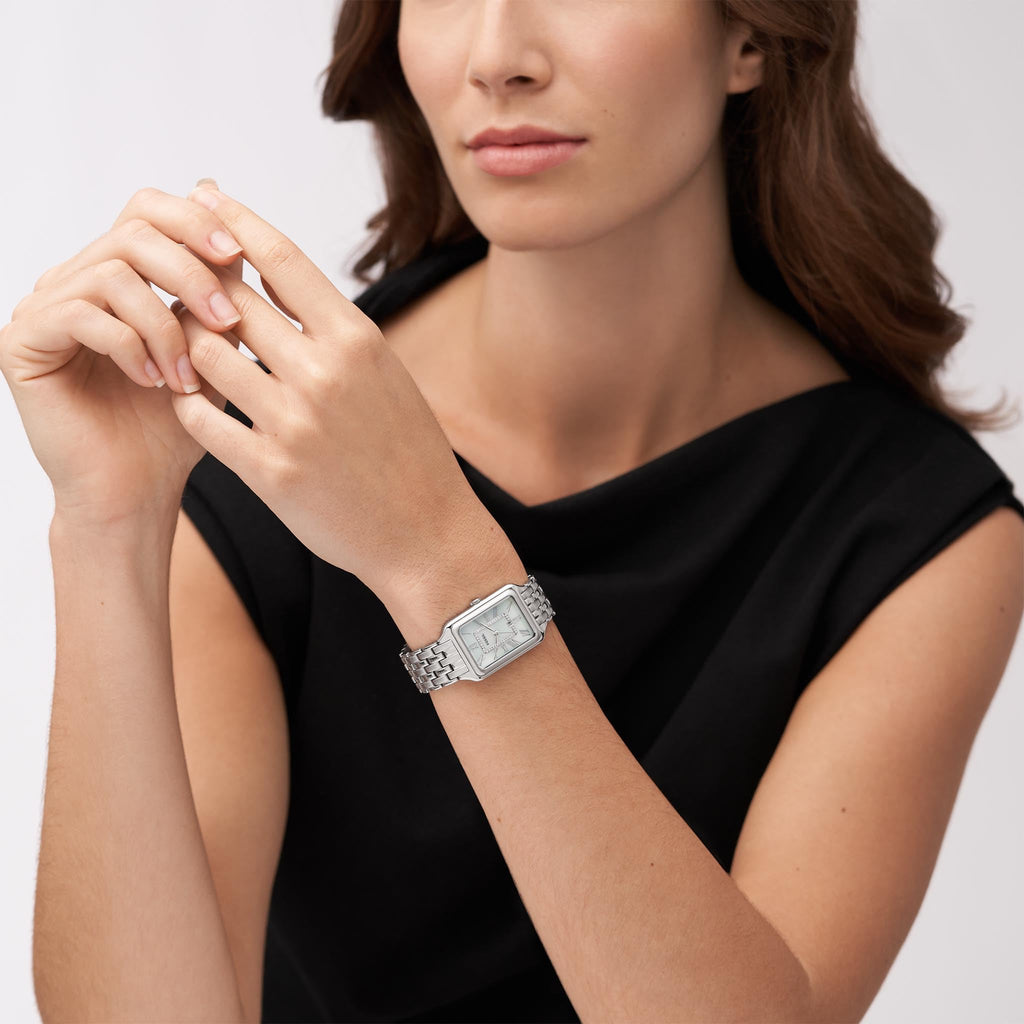 Fossil Women's Raquel Quartz Stainless Steel Three-Hand Watch, Color: Silver (Model: ES5306)
