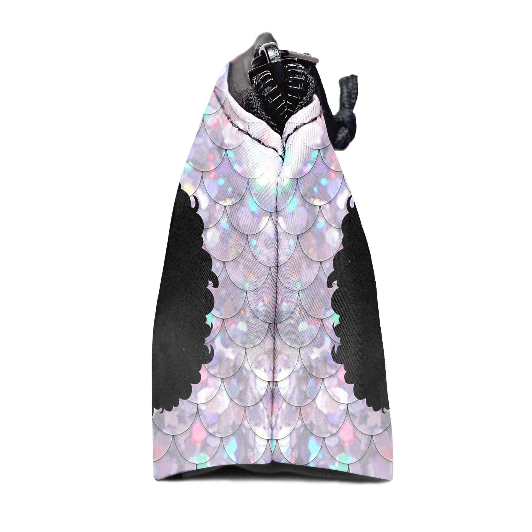 BDAWQUG Women Small Makeup Bag African Queen Cosmetic Travel Pouch for Purse Mermaid Makeup Organizer Afro Queen Thanksgiving Ch