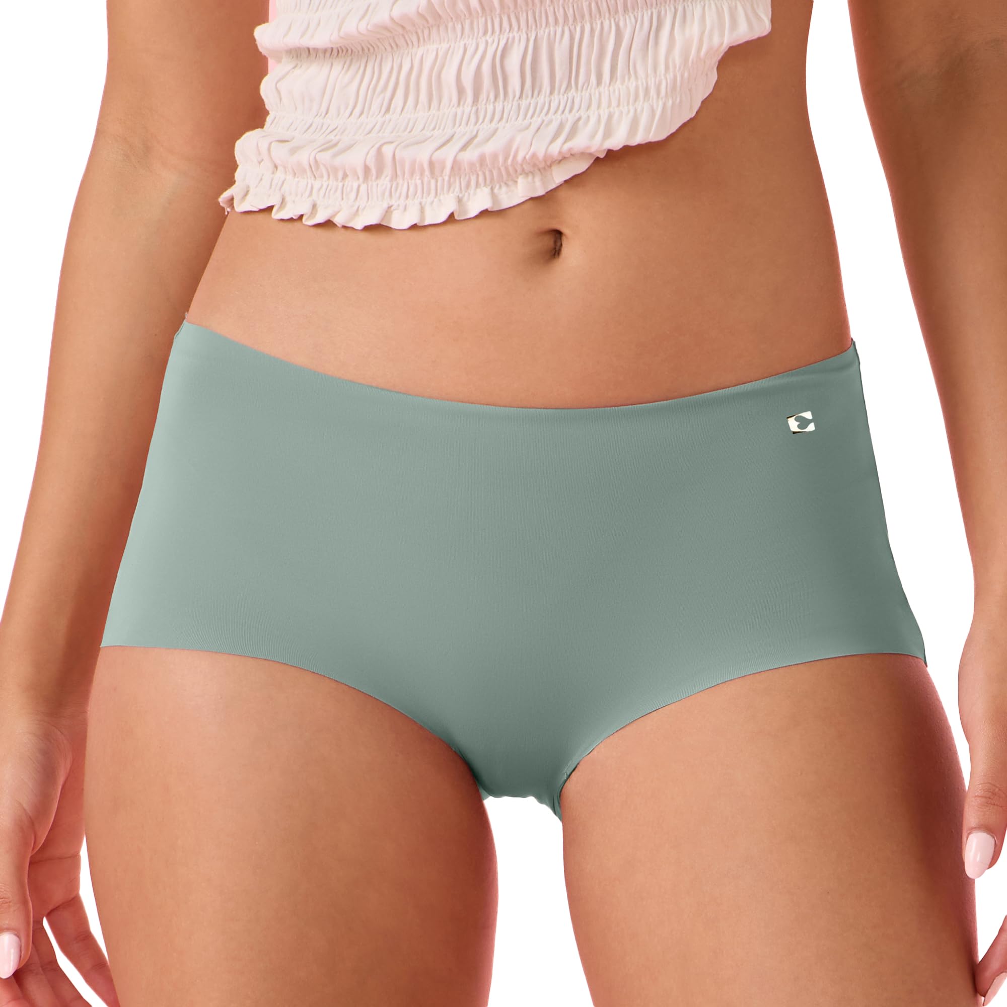 Enamor Innovations Invisi, All Day Comfort, Mid Waist Boyshorts Panty for Women - No Visible Panty Lines, Breathable, Sweat Wick