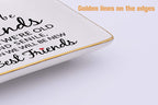 Topthink We'll Be Friends Until We're Old And Senile- Ceramic Jewelry Holder Ring Dish Trinket Tray - Long Distance Friendship B