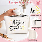 Inspirational Quote Gift for Women -Birthday Graduation Gift for Best Friend Sister -Makeup Bag Gift -Never Let Anyone Dull Your