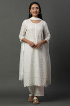 Aurelia WomenS Cotton Kurta Set (24Feas14977_White