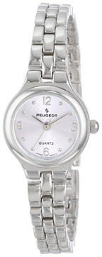 Peugeot Women's Petite Round Wrist Watch with Link Bracelet