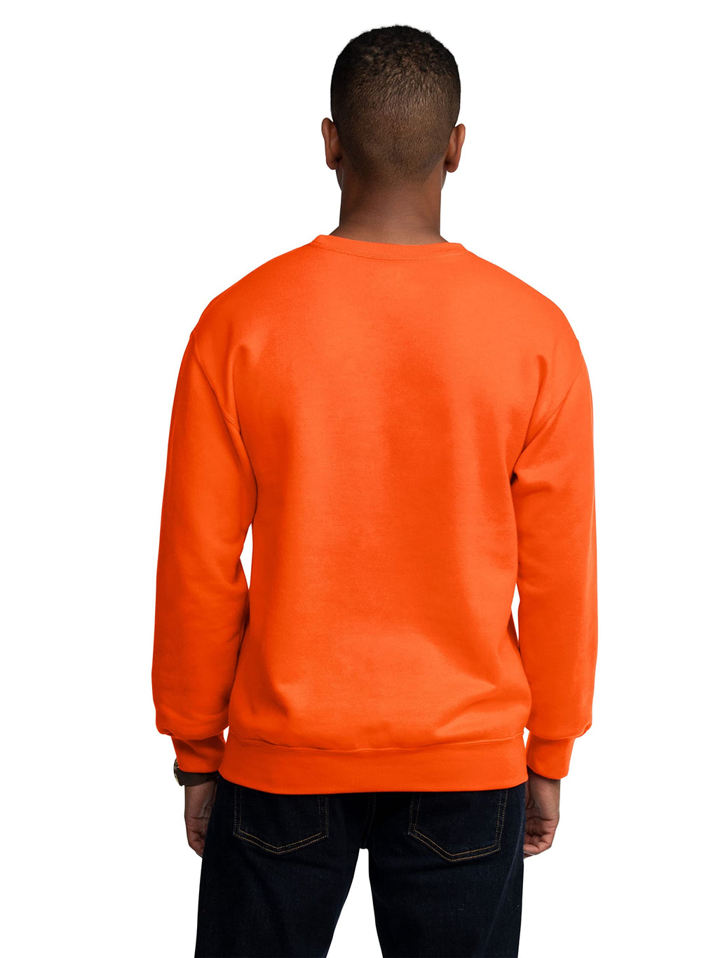 Fruit of the Loom Men's Moisture Wicking Eversoft Fleece Sweatshirt, Safety Orange, 3X-Large