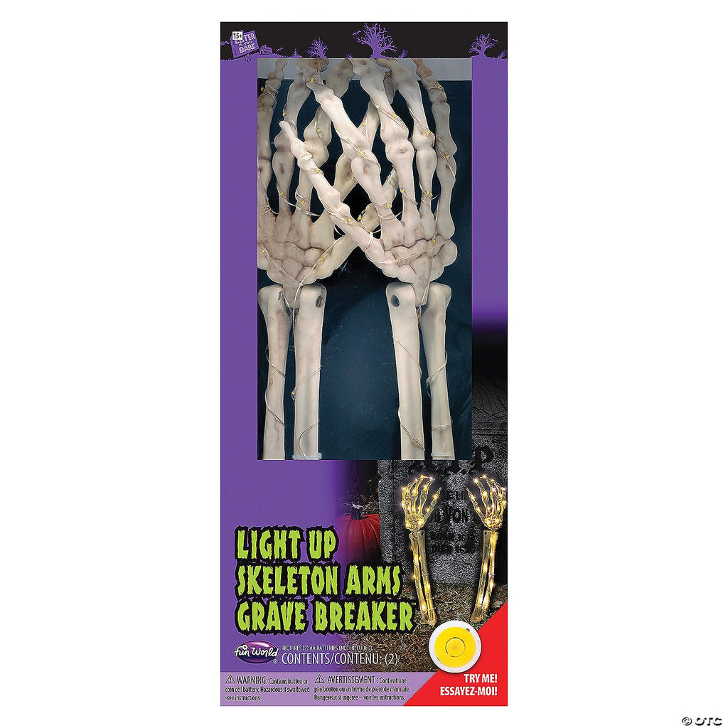 Light-Up Skeleton Arms Halloween Decor