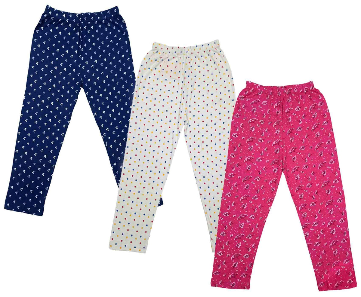 indi weaves Kids Cotton Printed Pyjamas Set Regular Fit Soft & Comfortable Elastic Waist Nightwear Pack of 3 Stylish Designs 14-15