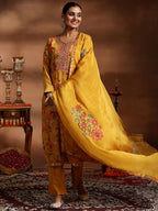 Libas WomenS Silk Chiffon Kurta Set (270630R
