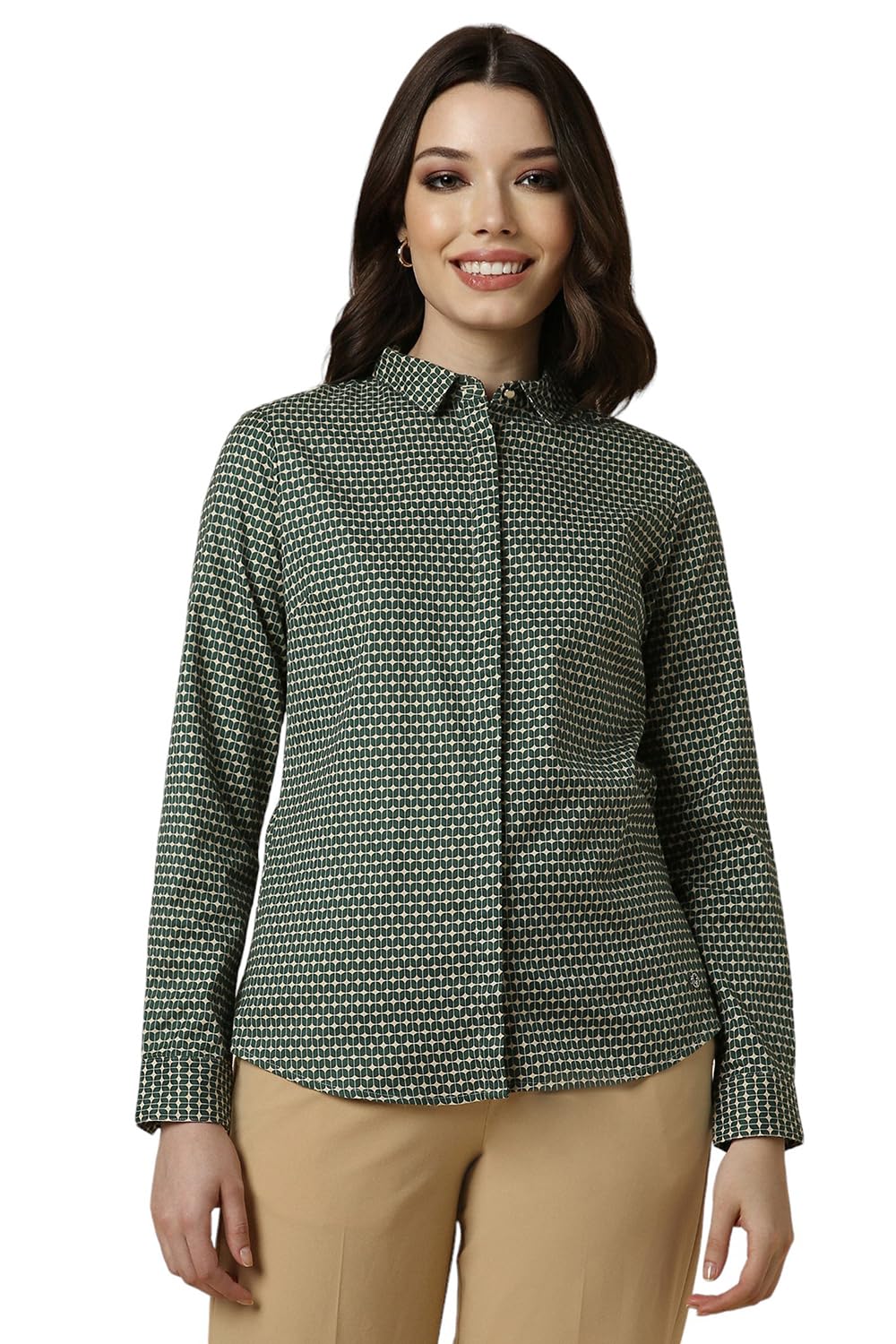 Allen Solly Women Printed Full Sleeve T-Shirt