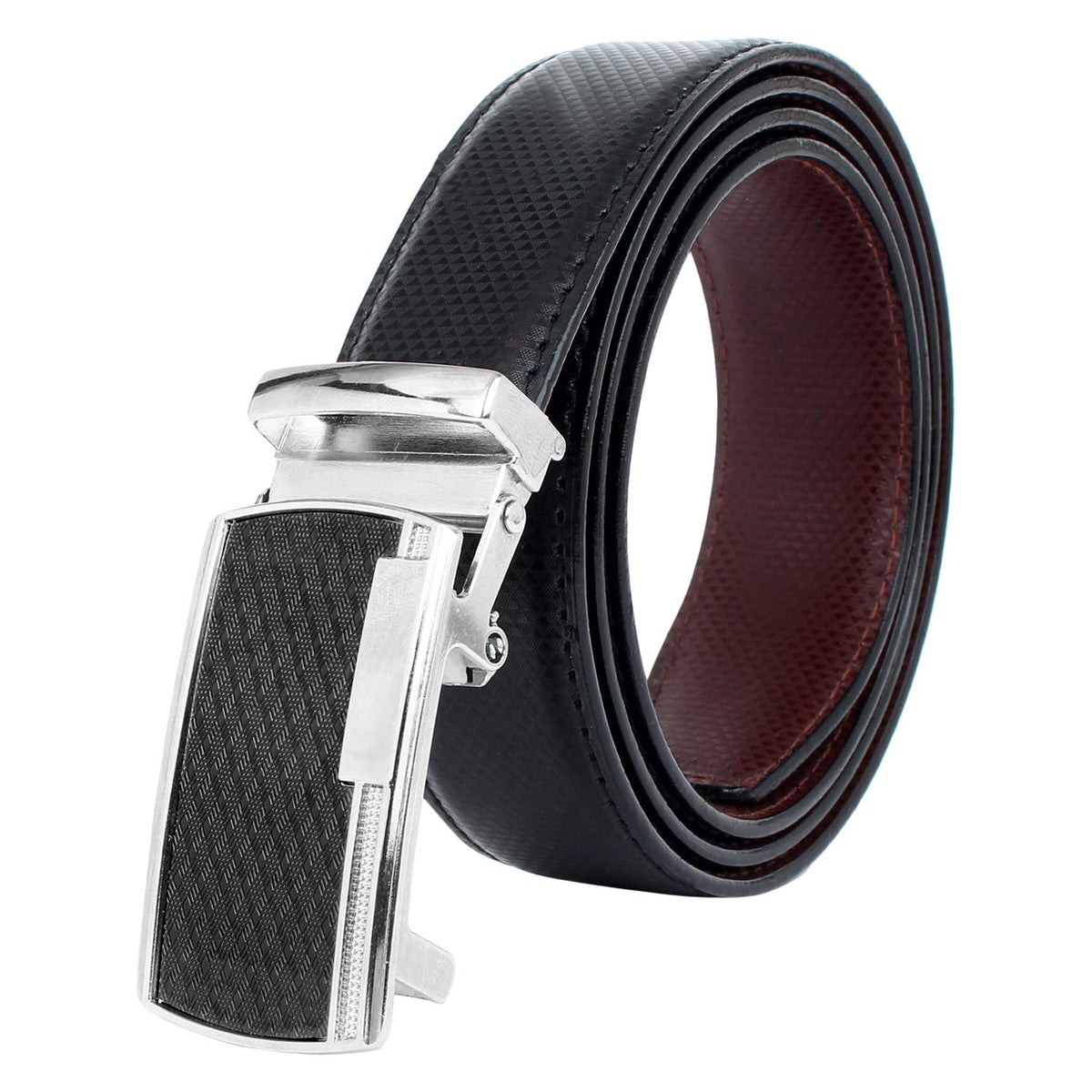 Zacharias MenS Pu Leather 35 Mm Reversible Belt Sl09 (Black_50) (Pack Of 1) 50