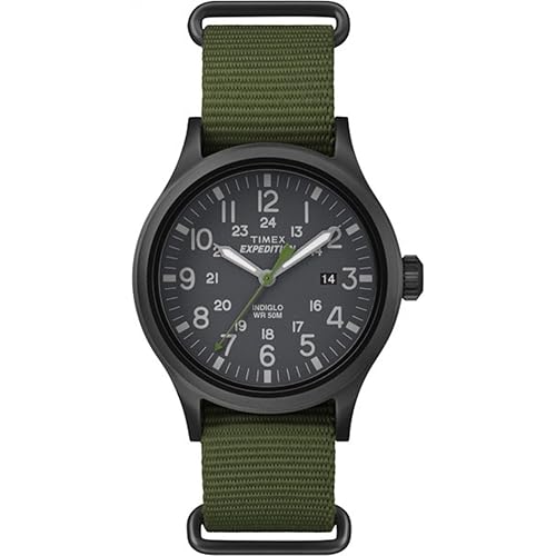 Timex Men's TW4B04700 Expedition Scout 40 Green Nylon Slip-Thru Strap Watch
