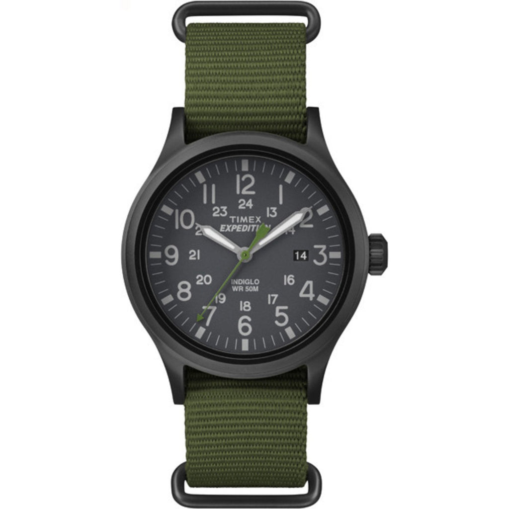 Timex Men's TW4B04700 Expedition Scout 40 Green Nylon Slip-Thru Strap Watch