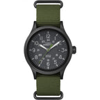 Timex Men's TW4B04700 Expedition Scout 40 Green Nylon Slip-Thru Strap Watch
