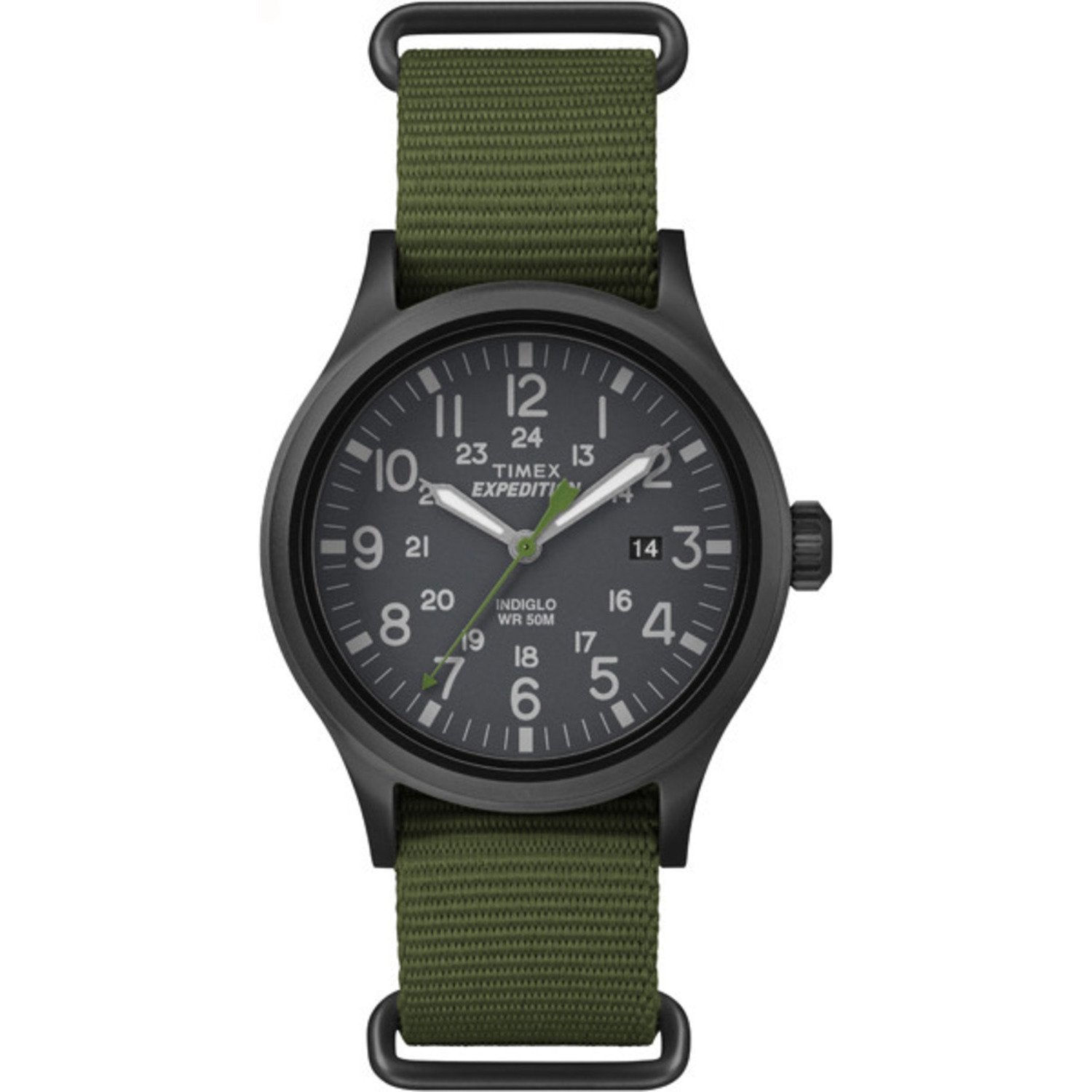 Timex Men's TW4B04700 Expedition Scout 40 Green Nylon Slip-Thru Strap Watch