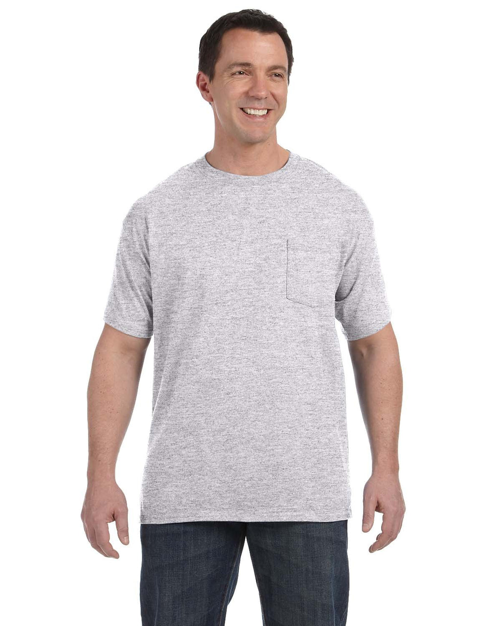 Mens Authentic-T Pocket T-Shirt - ASH - S(D0102H7KWAT)