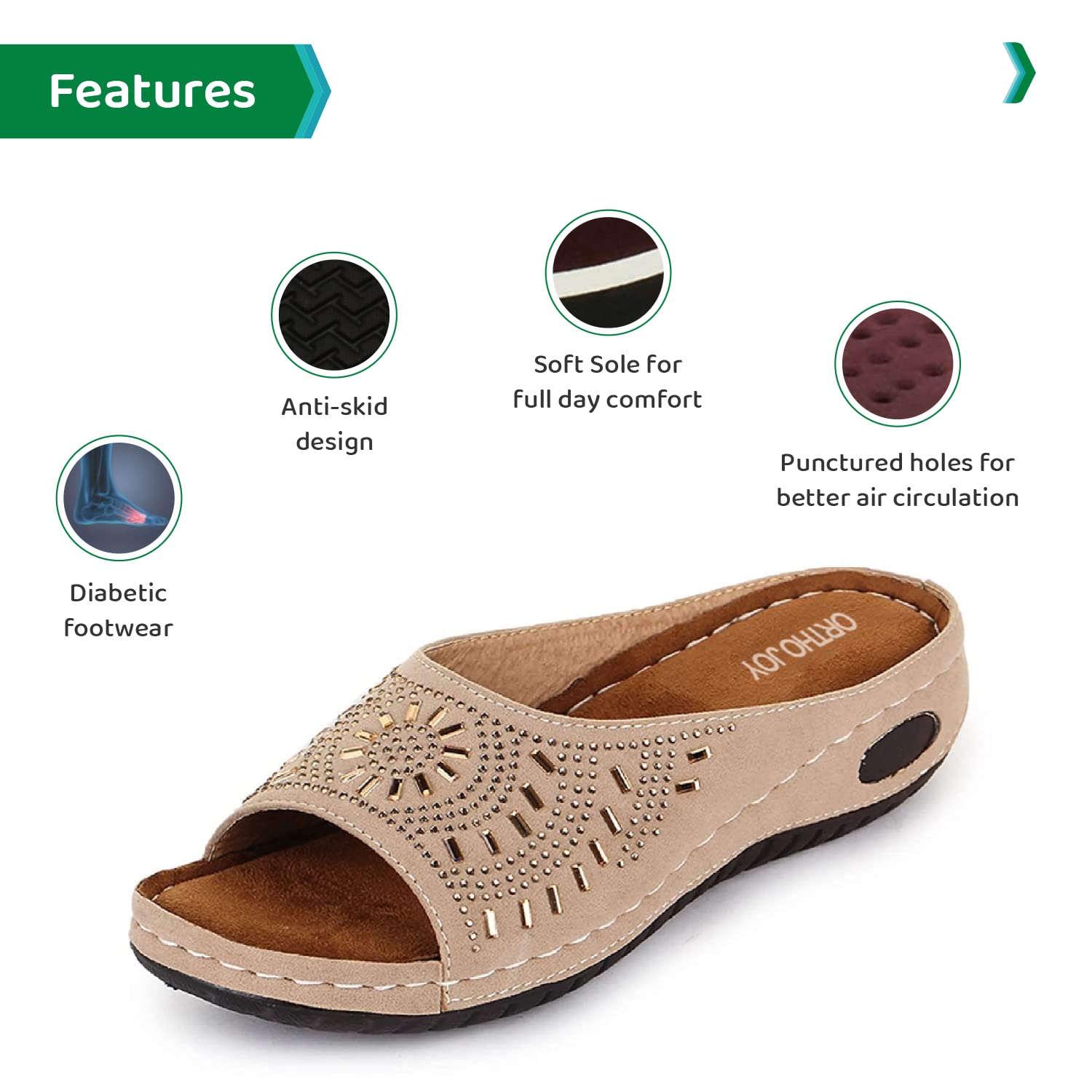 ORTHO JOY Womens Slipper