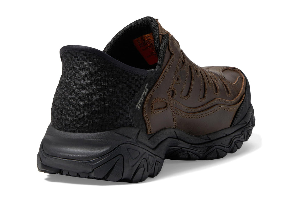 Skechers Men's Holdredge Ryker Hands Free Slip-Ins Construction Shoe, Brown, 9.5 Wide