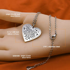 Haoflower Necklace To My Sister Necklace Heart Pendant Necklace for Teen Girls Woment Christmas Gift Jewelry Birthday GIfts