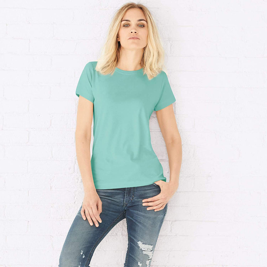 Ladies Fine Jersey T-Shirt - VINTAgE BURgUNDY - XS(D0102H7D8RJ)